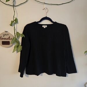 Frank & Oak Classic Black Long Sleeve Tee